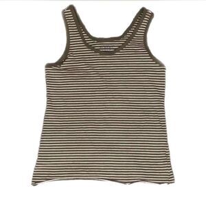 Women's Green and White striped tank